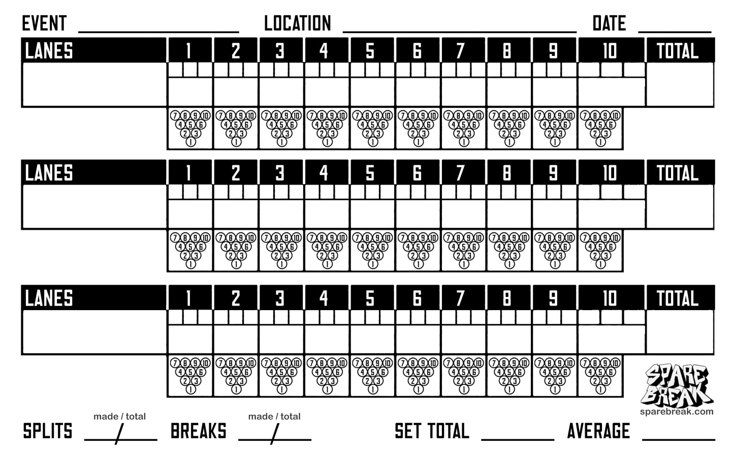 Duckpin Scores Logbook